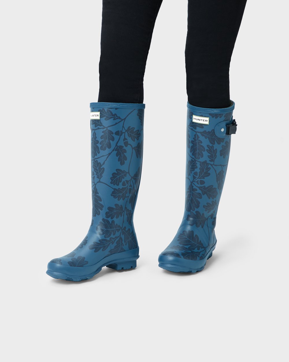 Botas De Altas National Trust Print Norris Field Hunter Mujer - Azules - 286540BWV